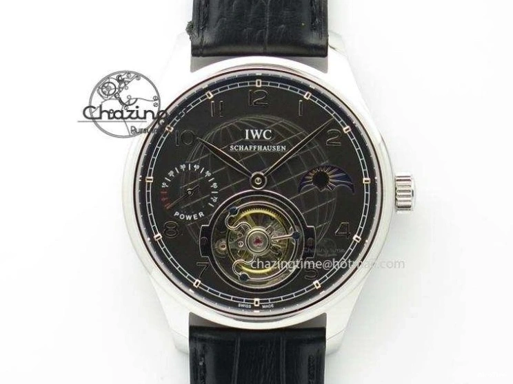 MIROTIME 0127 Effortless Portuguese IW544404 SS White Dial On Black Leather Strap A 7257